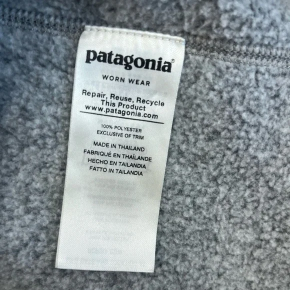 Patagonia Women's Better Sweater 1/4 Zip Fleece Jacket Grey, Size Medium - Picture 4 of 4